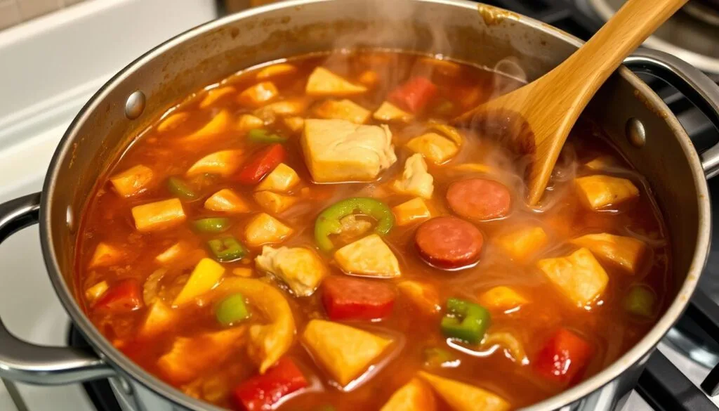 simmering gumbo simmering gumbo